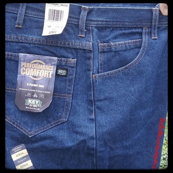 Key Other - 🆕NWT!! MEN'S KEY JEANS~ PERFORMANCE COMFORT RELAXED FIT~ SIZE 42×34
